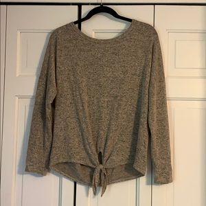 Super soft cute tie front top